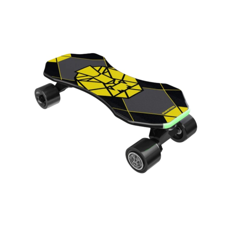 SwagTron Swagskate Ng-3 Electric Skateboard for Kids - Black/Yellow 63866-2, Max. Load: 150 lb (68 kg), Lightweight and Extra Portable, Motor: 100W 63866-2-R