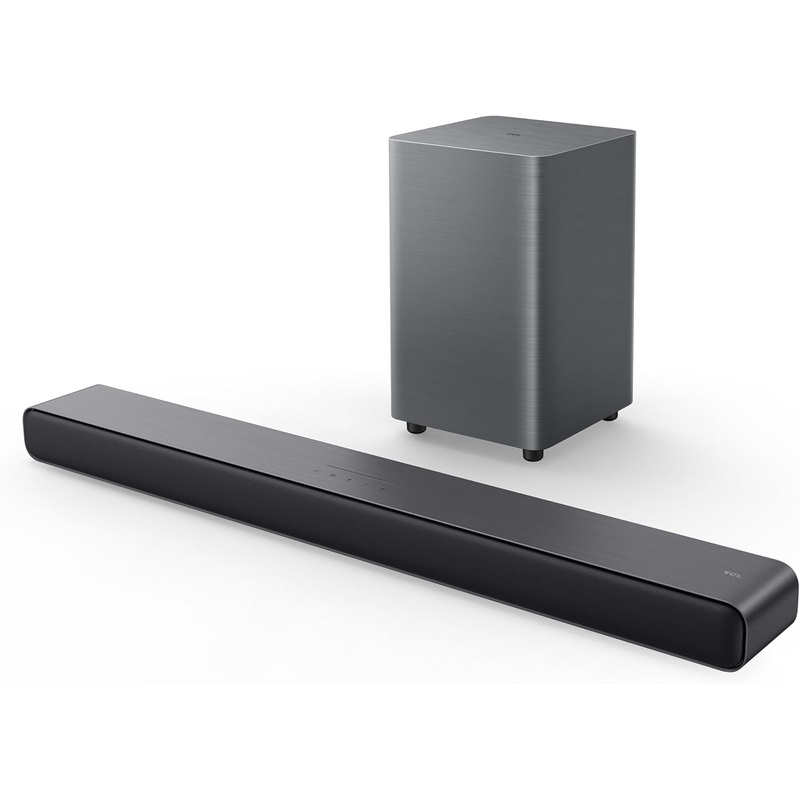 TCL S55H S Class 2.1 Channel Sound Bar with Dolby Atmos, DTS Virtual:X, Wireless Subwoofer, Bluetooth Music Streaming, and Auto Room Calibration S55H-C