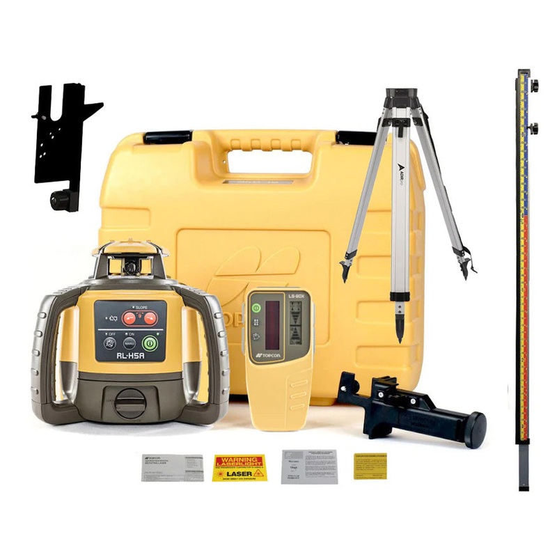 Topcon RL-H5A Rotary Laser w/Cut & Fill Grade Rod and Tripod