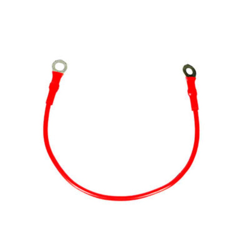 Toro OEM 121-0711 Red/Positive Battery Cable (8 Gauge Wire – 5/16 Eyelet/Bolt Whole – 1/4 Eyelet/Bolt Whole) Fits Select Late Timecutter Models – Current Timecutter MAX Models – Current Titan and Titan MAX Models (I-Beam Framing).