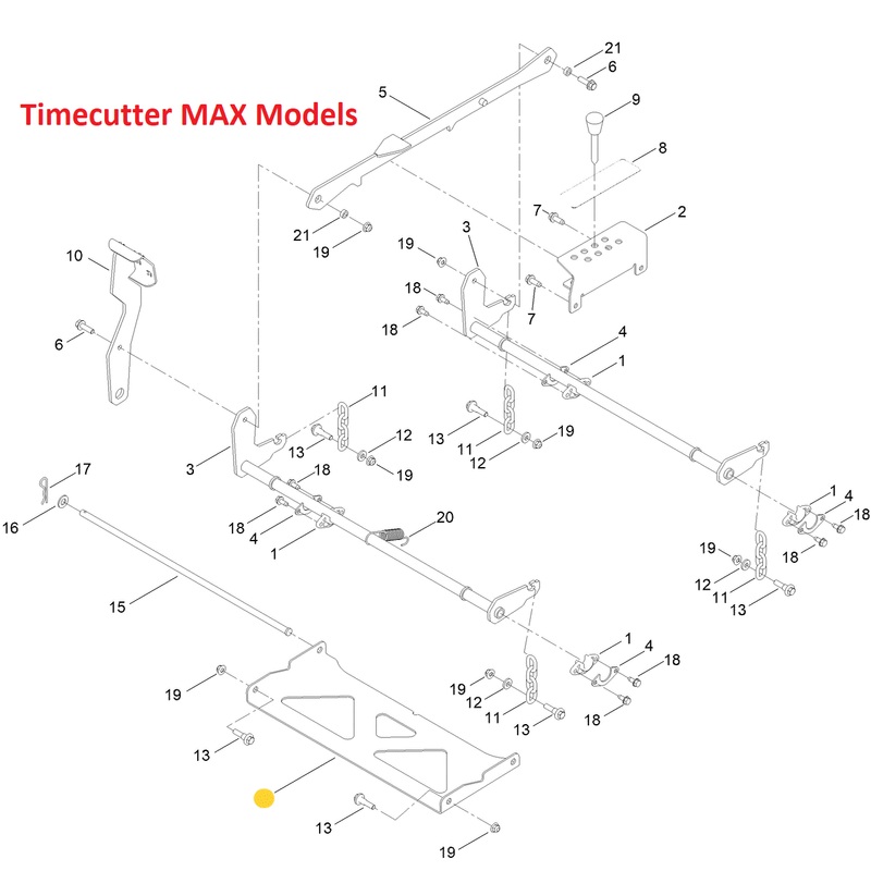 Toro OEM 145-6248-03 Mower Deck Pivot Pan Fits Toro Current 42, 50, 54, 60 Timecutter Max Models – Current 48, 54, 60 TITAN Standard and MyRide Models with I-Beam Framing.