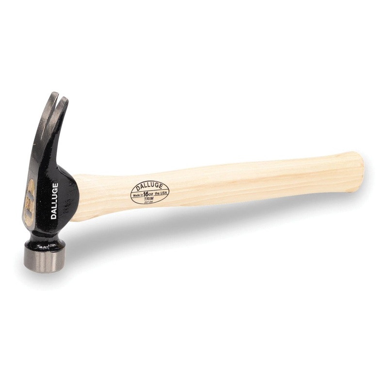 VAUGHAN 01600 Trim Hammer, 16 oz Head, Steel Head, Hickory Handle