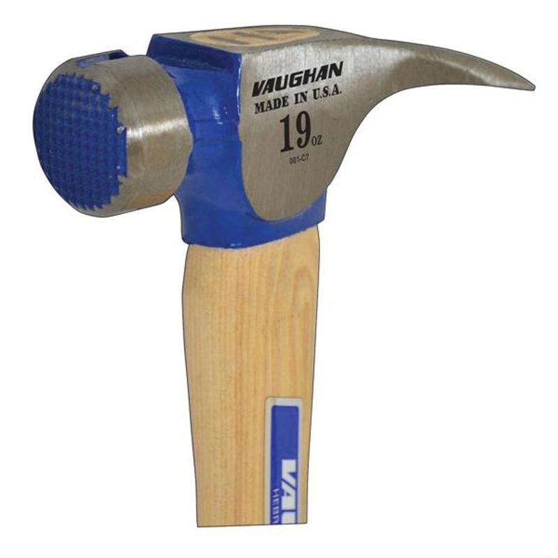VAUGHAN California Framer CF2-HC Framing Hammer, 19 oz Head, High Carbon Steel Head, Hickory Handle