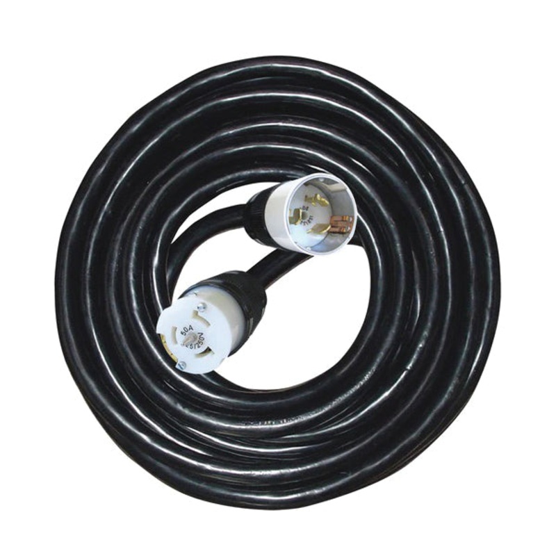 Voltec 09-00214 Heavy-Duty Temporary Power Cord, 6/3 AWG, 8/1 AWG Conductor, 50 ft L