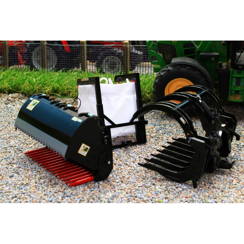 W7386 WIKING FRONT LOADER - SET B - IN BLACK