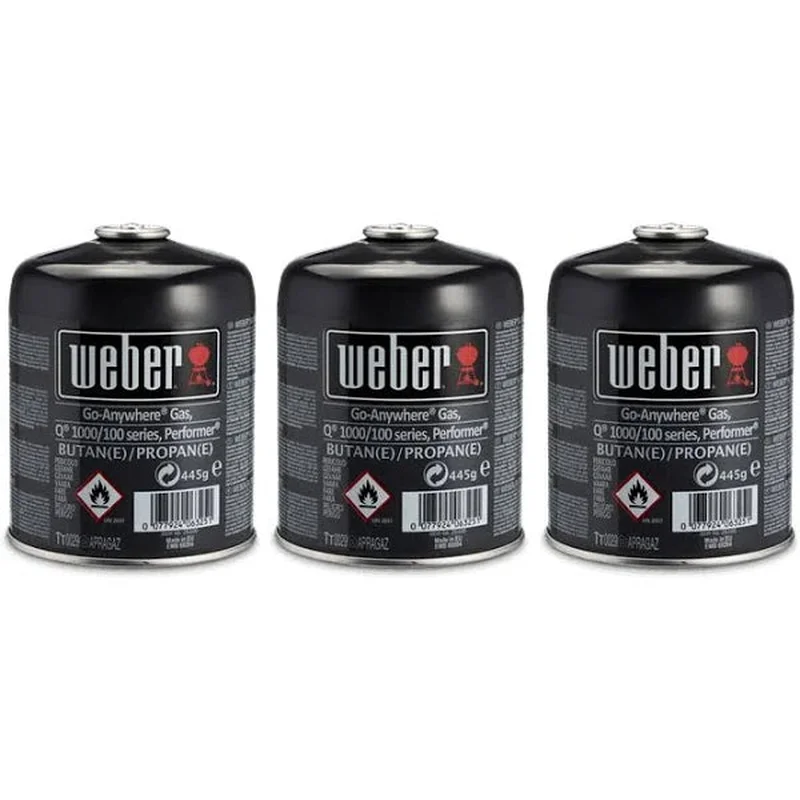Weber DISPOSABLE GAS CANISTER – 3-PACK