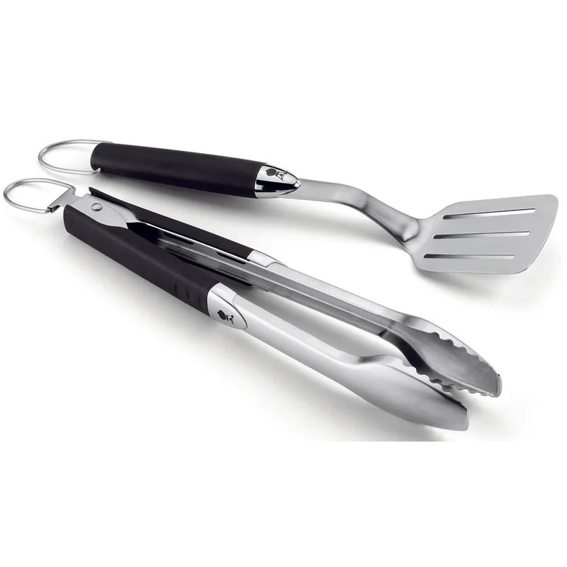 Weber PREMIUM TOOL SET – COMPACT SIZE, 2 PCS, STAINLESS STEEL, BLACK