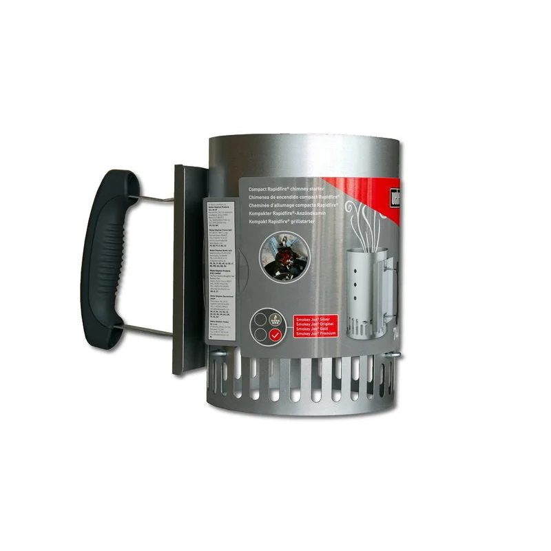 WEBER RAPIDFIRE CHIMNEY STARTER – PORTABLE FOR SMOKEY JOE AND GO-ANYWHERE