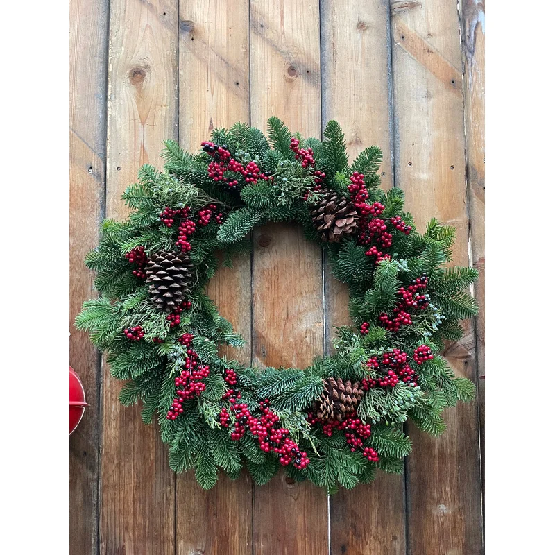 WREATH 24″ BERRY CHRISTMAS