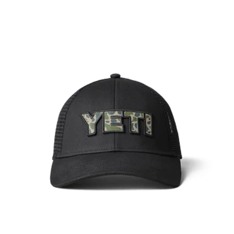 Yeti Camo Black Trucker Hat
