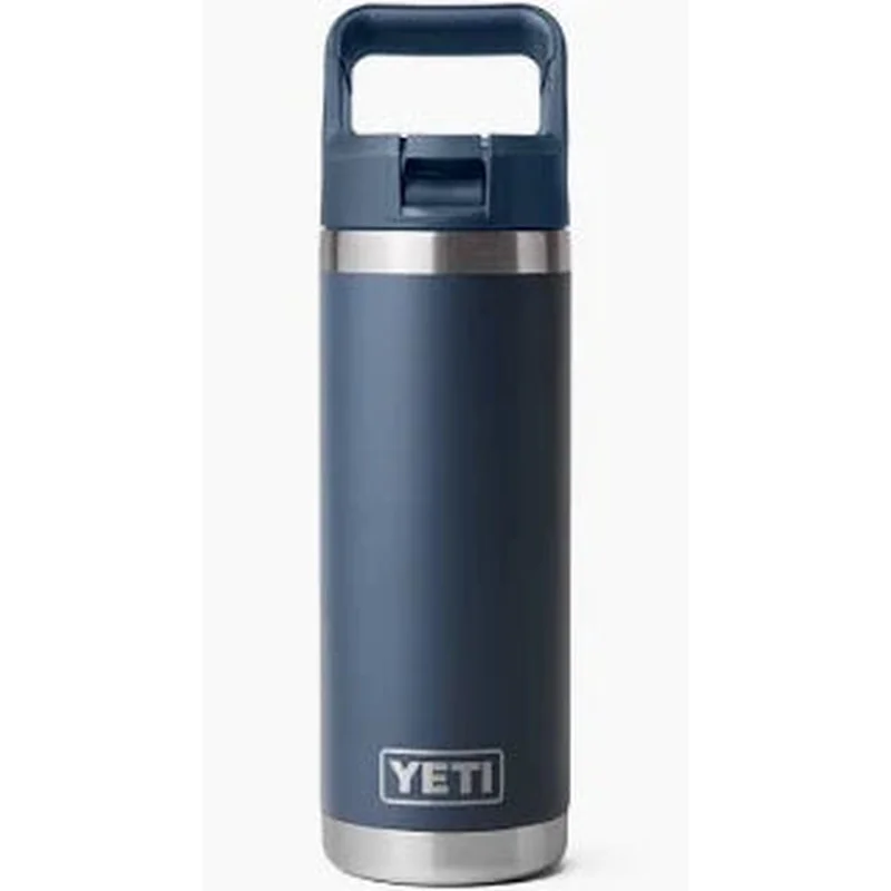 YETI RAMBLER 18OZ COLOUR STRAW BOTTLE NAVY