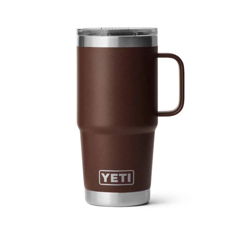 YETI RAMBLER 20 OZ TRAVEL MUGWETLANDS BROWN