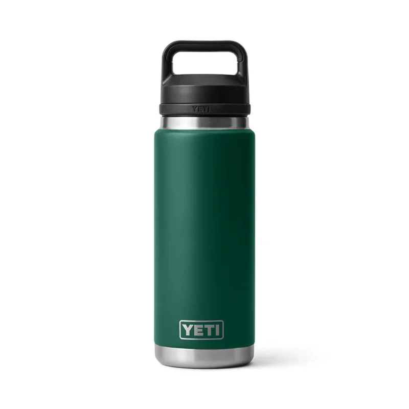 YETI RAMBLER 26 OZ BOTTLE CHUG BLACK FOREST GREEN