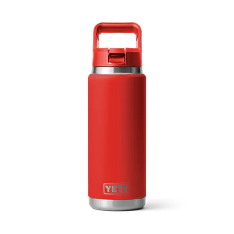 YETI RAMBLER 26 OZ STRAW BOTTLE RESCUE RED