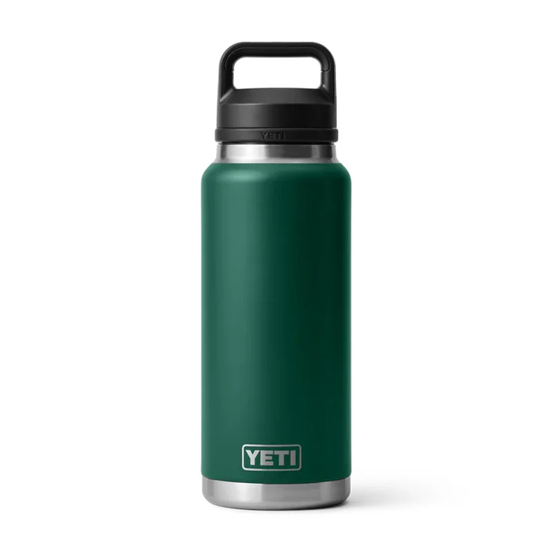 YETI RAMBLER 36 OZ BOTTLE CHUG BLACK FOREST GREEN