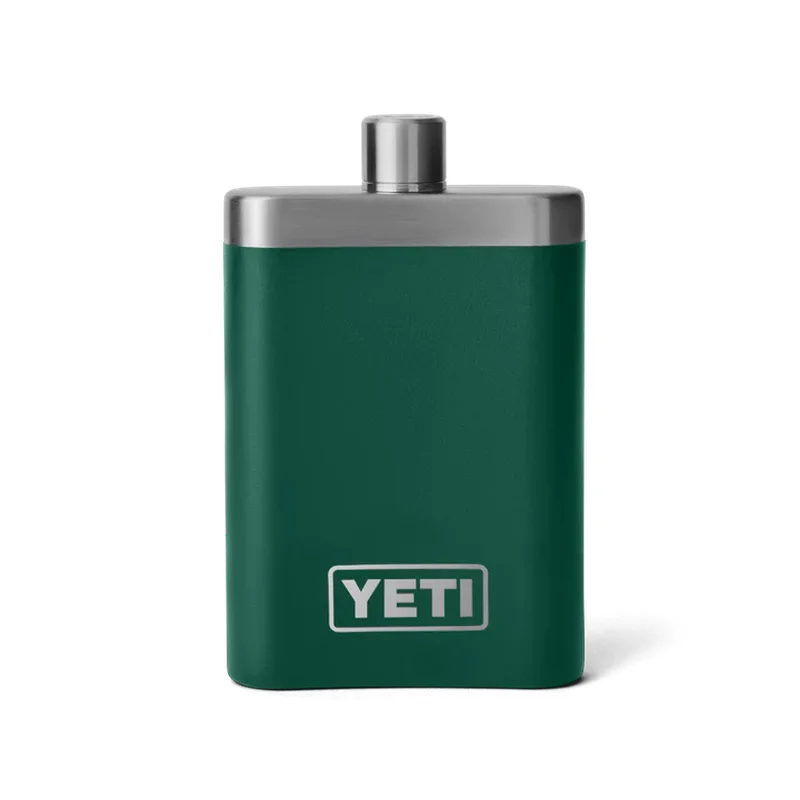 YETI RAMBLER FLASK BLACK FOREST GREEN