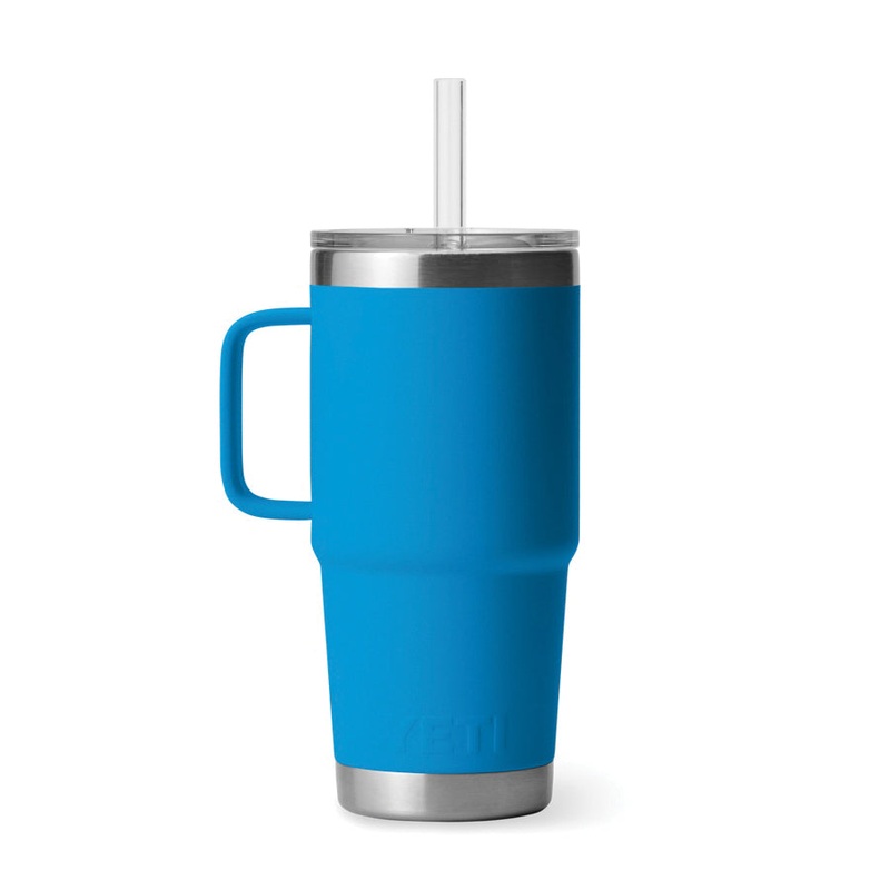YETI Rambler Series 21071502244 Mug, 25 oz Capacity, Straw Lid, Stainless Steel, Seafoam, Insulated