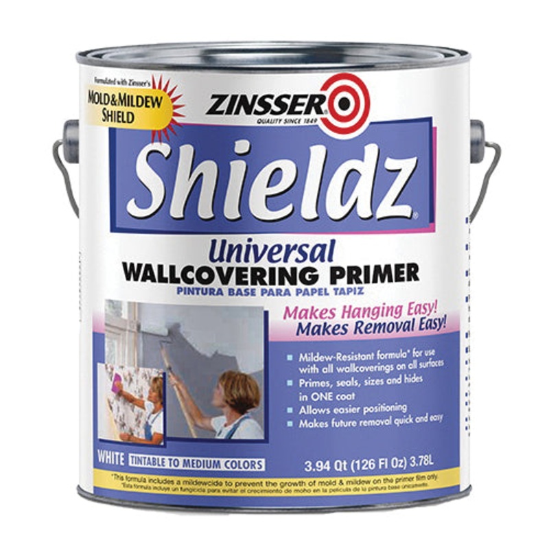 ZINSSER Shieldz 2501 Universal Wall Covering Primer, Acrylic Base, 83 g/L VOC, 1 gal
