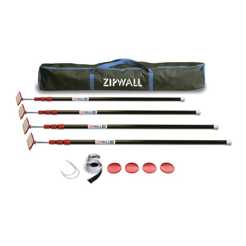 ZIPWALL ZP4 Spring Loaded Dust Barrier Pole, Stainless Steel